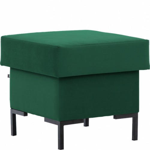 Pufs SOLVO , Melns/Fabric 17034
